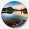 Designart - Lake Allatoona at Red Top Mountain' Large Seashore Metal Circle Wall Art